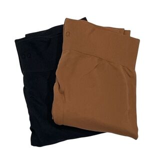 Women’s OQQ Black and Brown HIGH WAISTED LEGGINGS SIZE MEDIUM